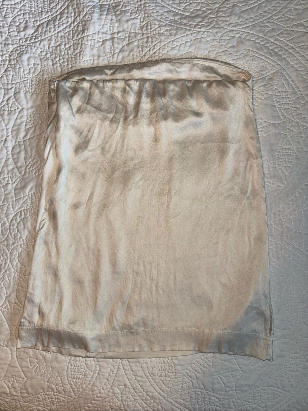 Brunello Cucinelli Strapless Silk Ivory Top - Picture 3 of 7
